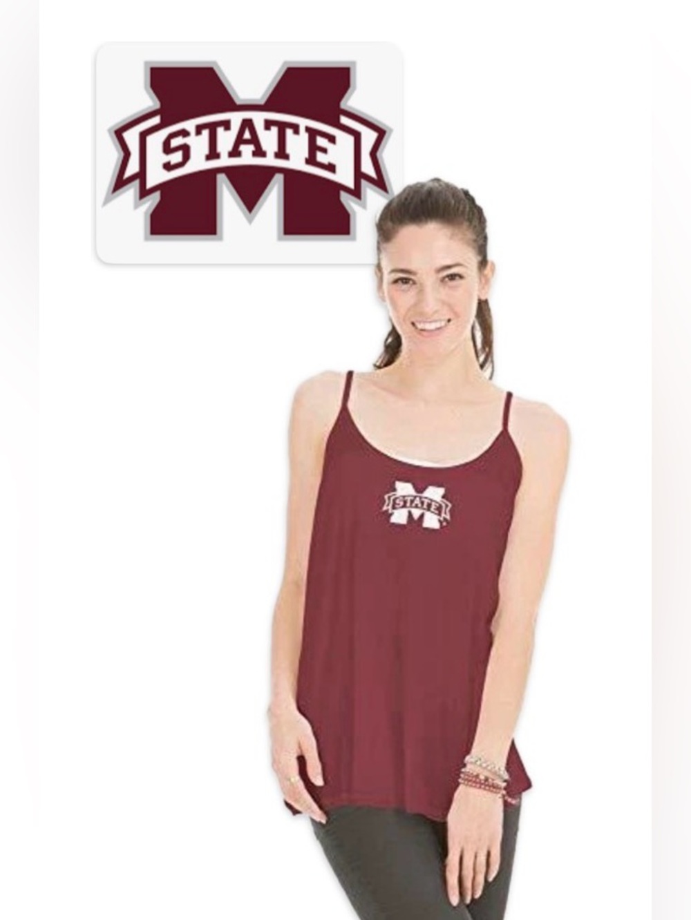 NWT [Venley] Mississippi State Bulldogs NCAA Rik Lamp Shade Tank Top Women’s M